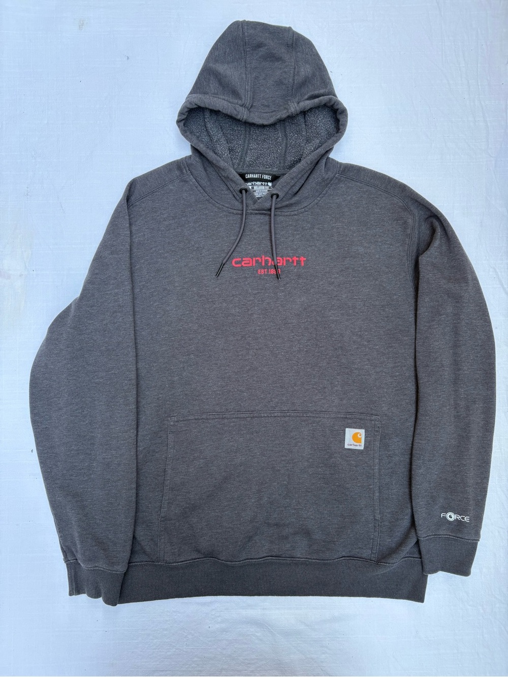 Carhartt Force® Relaxed Fit Lightweight Dark Gray Hoodie size L
